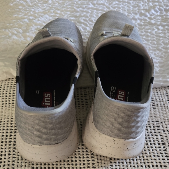 Skechers Men's Gray Slip-In Shoes - Picture 5 of 7